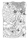 dibujo-para-colorear insecto fantástico