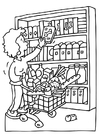 Dibujo para colorear Ir de compras