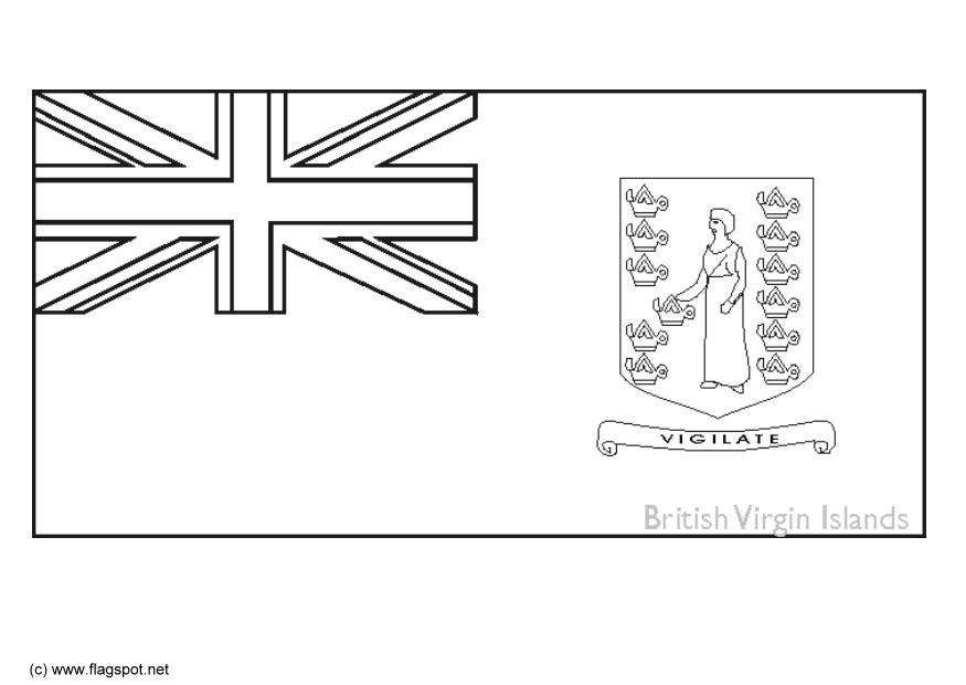 Dibujo para colorear Islas VÃ­rgenes Reino Unido