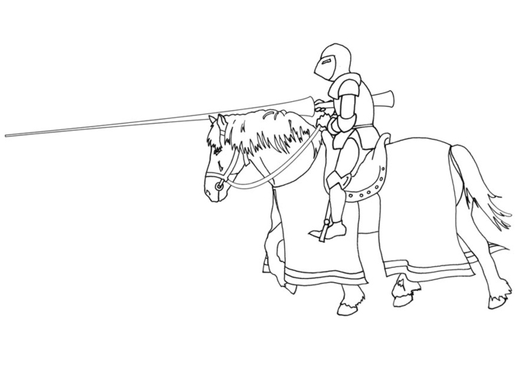 Dibujo para colorear Jinete a caballo