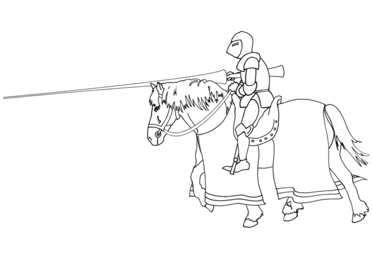 Dibujo para colorear Jinete a caballo