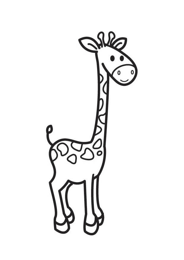 Dibujo para colorear jirafa