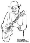 Dibujo para colorear John Lee Hooker