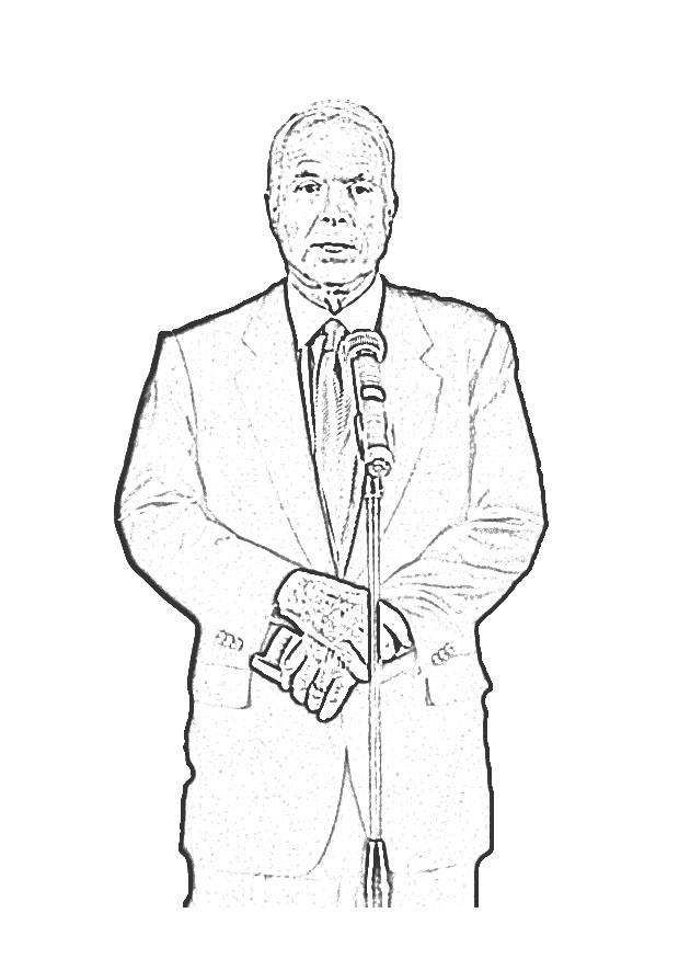 Dibujo para colorear John McCain