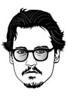 Dibujo para colorear Johnny Depp