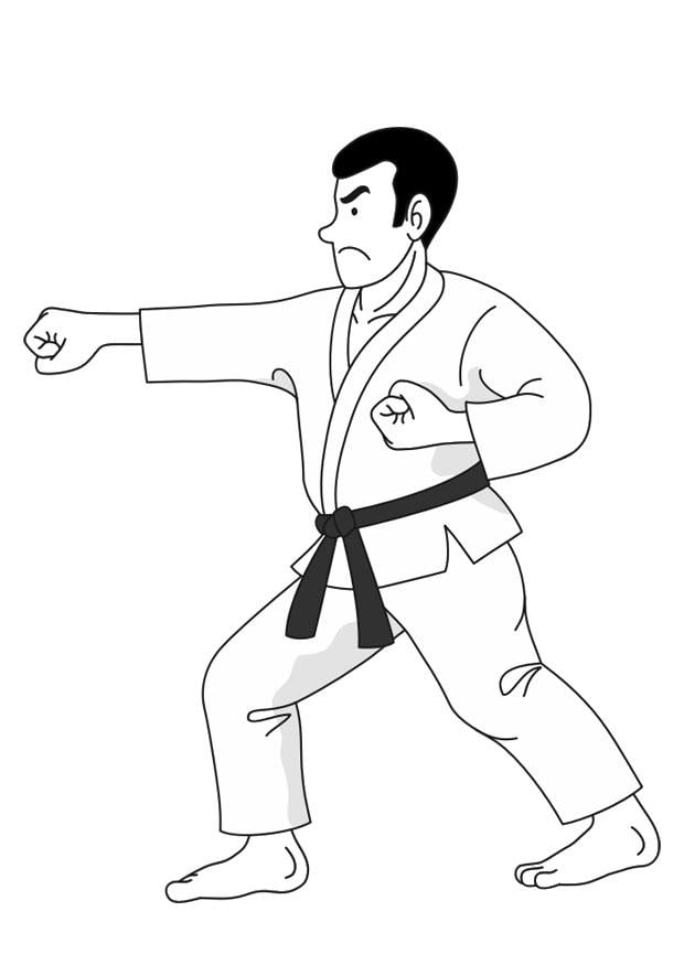 Dibujo para colorear judo
