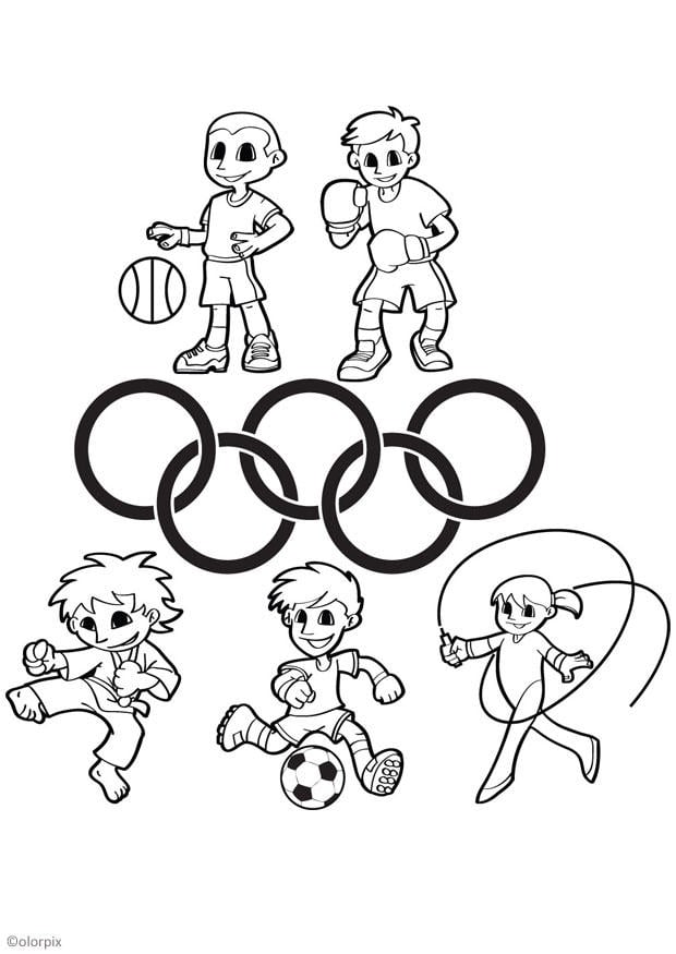  Dibujo para colorear juegos olímpicos