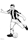 Dibujo para colorear jugador de fÃºtbol