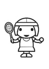 Dibujos para colorear jugador de tenis