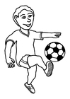 Dibujos para colorear jugar al fútbol