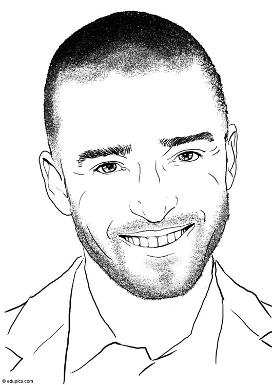 Dibujo para colorear Justin Timberlake