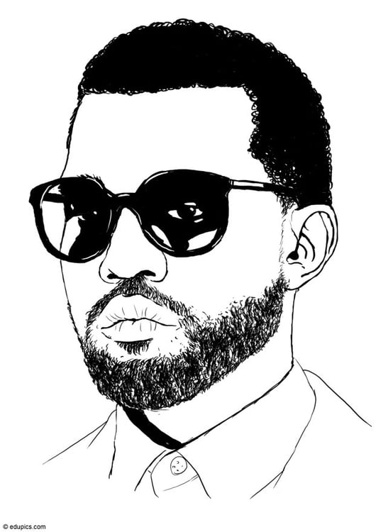 Dibujo para colorear Kanye West