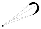 Dibujos para colorear kitesurfing