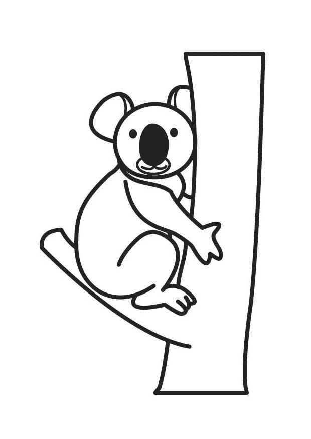 Dibujo para colorear koala