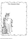 Dibujos para colorear La canción del unicornio