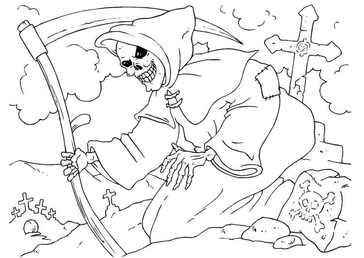 Dibujo para colorear La Muerte