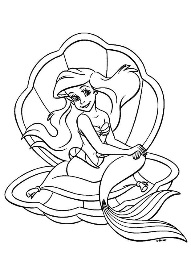 Dibujo para colorear La sirenita - Ariel - Dibujos Para Imprimir Gratis -  Img 20745