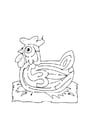 Dibujos para colorear Laberinto de gallina