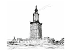 Dibujos para colorear Las 7 maravillas del mundo - El faro de Alejandría