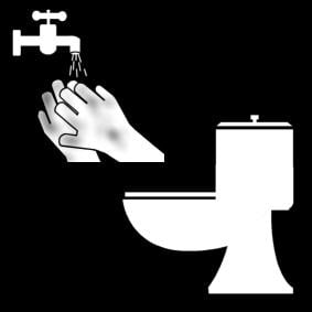 Lavarse las manos tras ir al servicio