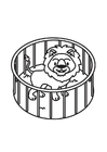 Dibujo para colorear leÃ³n en jaula