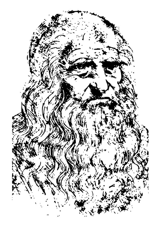 Dibujo para colorear Leonardo da Vinci