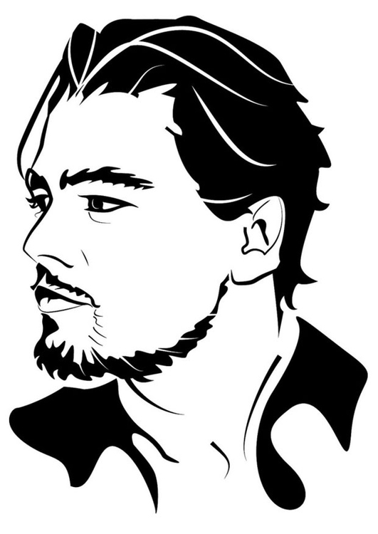 Dibujo para colorear Leonardo Di Caprio