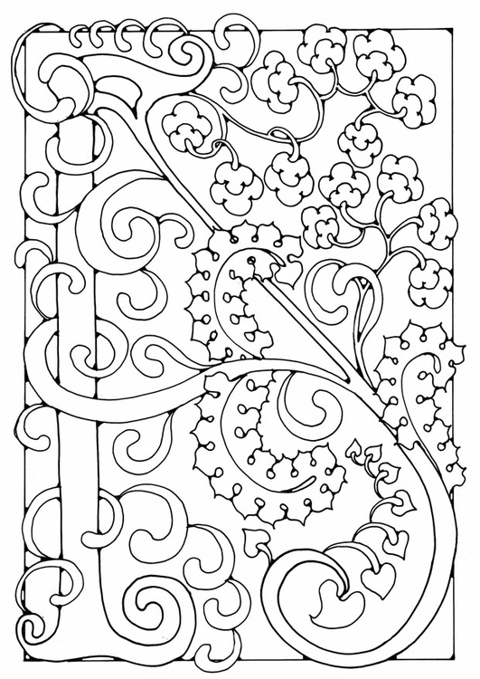 Dibujo para colorear letra - A