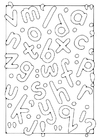Dibujo para colorear letras