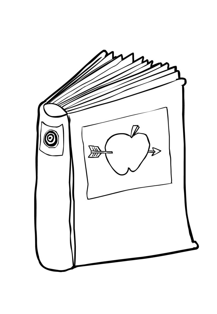 Dibujo de Unos libros para Colorear - Dibujos.net