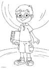 Dibujo para colorear llevar gafas