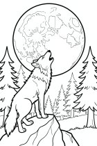 lobo aullando en una roca