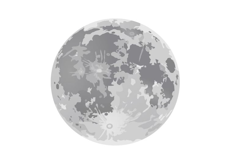 Dibujo para colorear Luna llena