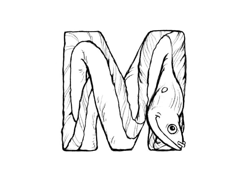 Dibujo para colorear m-moray