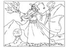 dibujo-para-colorear mago