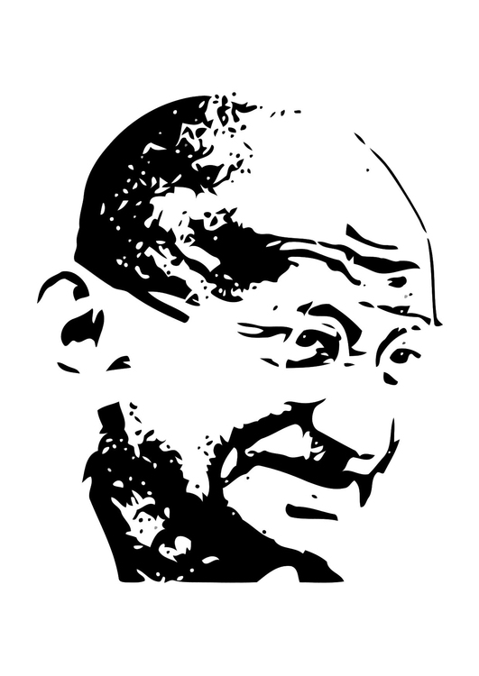 Dibujo para colorear Mahatma Gandhi