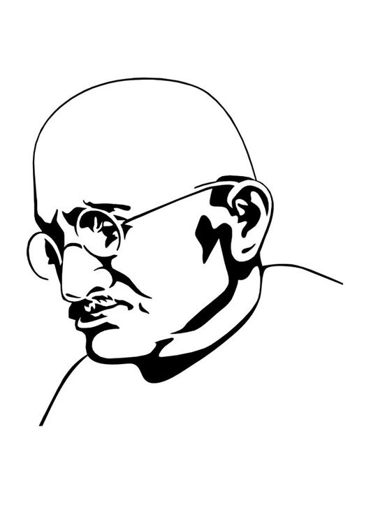 Dibujo para colorear Mahatma Gandhi