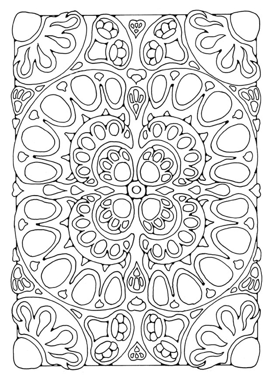 Dibujo para colorear mandala a02