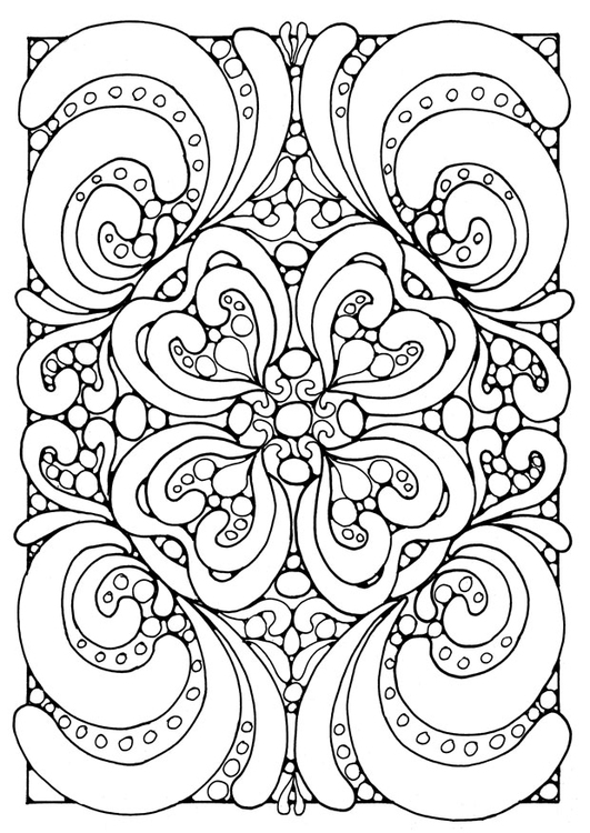 Dibujo para colorear mandala a04