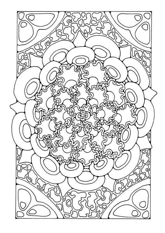 Dibujo para colorear mandala a09