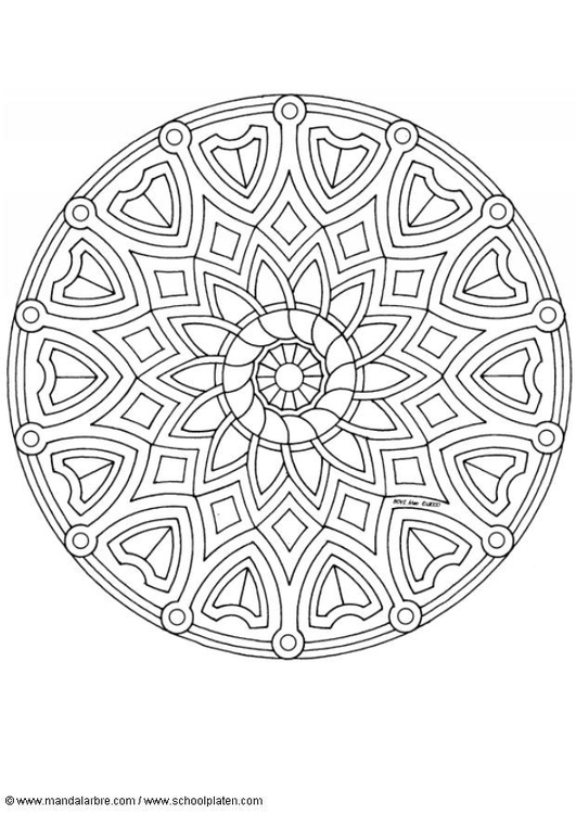 Dibujo para colorear Mandala A1