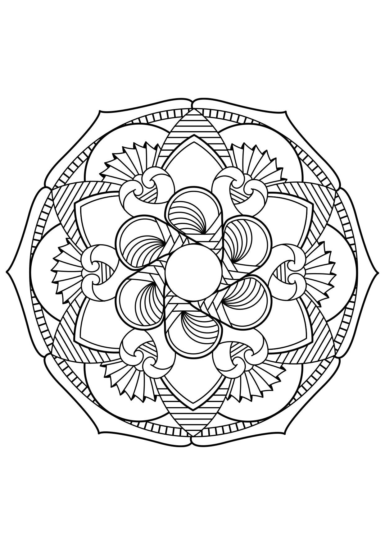 Mandalas para imprimir y colorear - Dibumandala