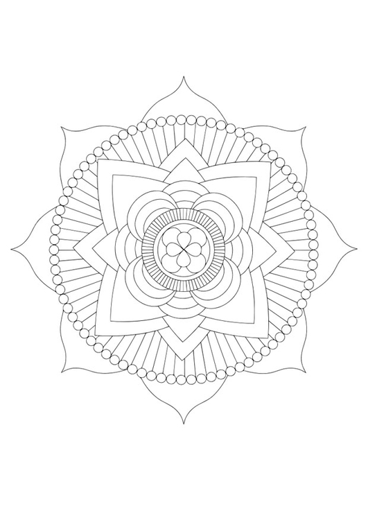 Dibujo para colorear mandala - loto