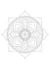 Dibujo para colorear mandala - loto