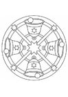 Dibujo para colorear Mandala - navidad