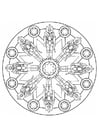 Dibujo para colorear Mandala - navidad