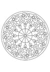 Dibujo para colorear Mandala - navidad