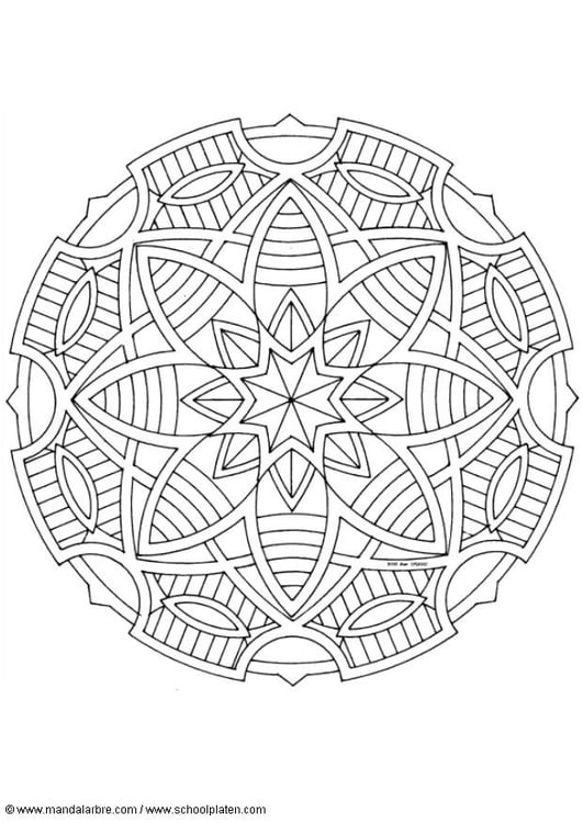 Dibujo para colorear Mandala1602f