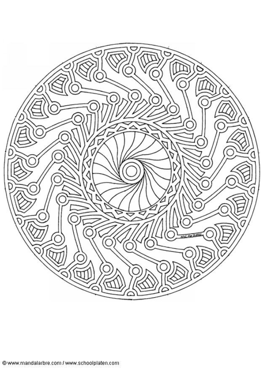 Dibujo para colorear MandalaD1