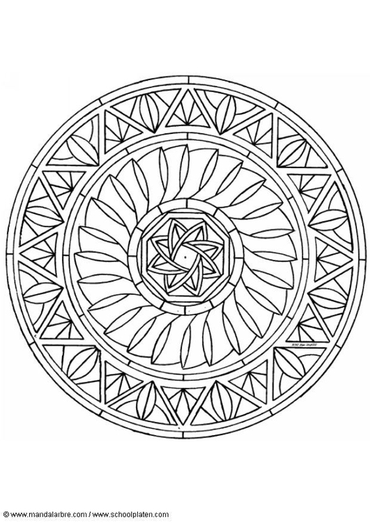 Dibujo para colorear MandalaQ4
